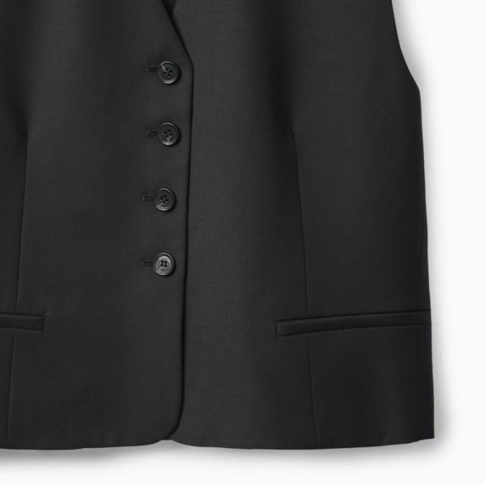 COS | Cropped Single-Breasted Waistcoat - Picture 12 of 15